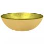 Preview: Waschbecken Hartglas 35x12 cm Golden