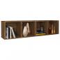 Preview: Bücherschrank/TV-Schrank Braun Eichen-Optik 36x30x143 cm