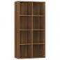 Preview: Bücherregal/Sideboard Braun Eiche 66×30×130 cm Holzwerkstoff