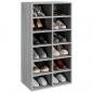 Preview: Schuhregal Grau Sonoma 54x34x100,5 cm Holzwerkstoff