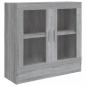 Preview: Vitrinenschrank Grau Sonoma 82,5x30,5x80 cm Holzwerkstoff