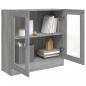 Preview: Vitrinenschrank Grau Sonoma 82,5x30,5x80 cm Holzwerkstoff