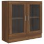 Preview: Vitrinenschrank Braun Eichen-Optik 82,5x30,5x80cm Holzwerkstoff