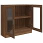 Preview: Vitrinenschrank Braun Eichen-Optik 82,5x30,5x80cm Holzwerkstoff