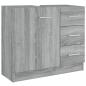 Preview: Waschbeckenschrank Grau Sonoma 63x30x54 cm Holzwerkstoff