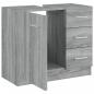 Preview: Waschbeckenschrank Grau Sonoma 63x30x54 cm Holzwerkstoff