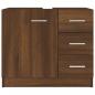 Preview: Waschbeckenschrank Braun Eichen-Optik 63x30x54 cm Holzwerkstoff