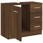 Preview: Waschbeckenschrank Braun Eichen-Optik 63x30x54 cm Holzwerkstoff