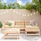 Preview: ARDEBO.de - 5-tlg. Garten-Lounge-Set mit Kissen Massivholz