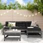 Preview: ARDEBO.de - 5-tlg. Garten-Lounge-Set mit Kissen Grau Massivholz