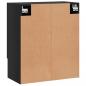 Preview: Wandschrank Schwarz 60x31x70 cm Holzwerkstoff