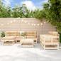 Preview: ARDEBO.de - 7-tlg. Garten-Lounge-Set mit Kissen Massivholz