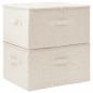 Preview: Aufbewahrungsboxen 2 Stk. Stoff 43x34x23 cm Creme