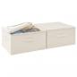 Preview: Aufbewahrungsboxen 2 Stk. Stoff 43x34x23 cm Creme