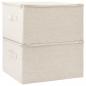 Preview: Aufbewahrungsboxen 2 Stk. Stoff 43x34x23 cm Creme