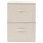 Preview: Aufbewahrungsboxen 2 Stk. Stoff 43x34x23 cm Creme