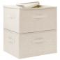 Preview: Aufbewahrungsboxen 2 Stk. Stoff 43x34x23 cm Creme