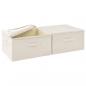 Preview: Aufbewahrungsboxen 2 Stk. Stoff 43x34x23 cm Creme