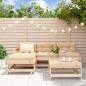 Preview: ARDEBO.de - 5-tlg. Garten-Lounge-Set mit Kissen Massivholz