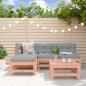 Preview: ARDEBO.de - 5-tlg. Garten-Lounge-Set mit Kissen Massivholz Douglasie