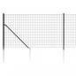 Preview: Maschendrahtzaun mit Bodenhülsen Anthrazit 0,8x10 m