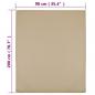 Preview: Spannbettlaken 2 Stk. Jersey Taupe 90x200 cm Baumwolle