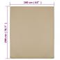 Preview: Spannbettlaken Jersey Taupe 160x200 cm Baumwolle