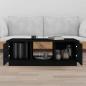 Preview: Couchtisch Schwarz 100x50x35 cm Massivholz Kiefer