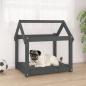 Preview: ARDEBO.de - Hundebett Grau 71x55x70 cm Massivholz Kiefer