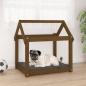 Preview: ARDEBO.de - Hundebett Honigbraun 71x55x70 cm Massivholz Kiefer