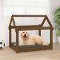 Preview: ARDEBO.de - Hundebett Honigbraun 81x60x70 cm Massivholz Kiefer