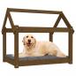 Preview: Hundebett Honigbraun 81x60x70 cm Massivholz Kiefer