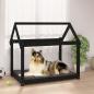 Preview: ARDEBO.de - Hundebett Schwarz 101x70x90 cm Massivholz Kiefer