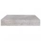 Preview: Schweberegale 2 Stk. Betongrau 23x23,5x3,8 cm MDF