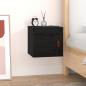 Preview: ARDEBO.de - Wandschrank Schwarz 31,5x30x30 cm Massivholz Kiefer