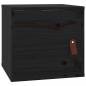 Preview: Wandschrank Schwarz 31,5x30x30 cm Massivholz Kiefer