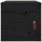 Preview: Wandschrank Schwarz 31,5x30x30 cm Massivholz Kiefer