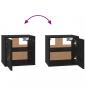 Preview: Wandschrank Schwarz 31,5x30x30 cm Massivholz Kiefer