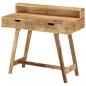 Preview: Schreibtisch 100x45x90 cm Raues Massives Mangoholz