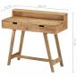 Preview: Schreibtisch 100x45x90 cm Raues Massives Mangoholz