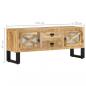 Preview: TV-Schrank 110x30x45 cm Raues Mangoholz