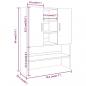 Preview: Waschmaschinenschrank Braun Eichen-Optik 70,5x25,5x90 cm