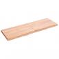 Preview: ARDEBO.de - Wandregal Hellbraun 120x40x(2-4) cm Massivholz Eiche Behandelt