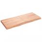 Preview: ARDEBO.de - Wandregal Hellbraun 120x50x(2-6) cm Massivholz Eiche Behandelt