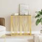 Preview: ARDEBO.de - Konsolentisch Golden 70x30x70 cm Edelstahl und Glas