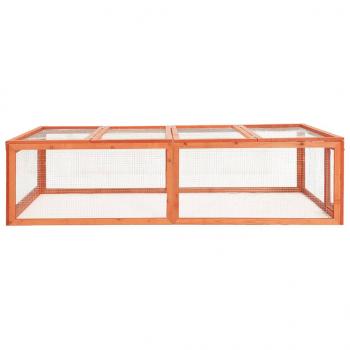 Kaninchenstall 183x90x46,5 cm Massivholz Tanne