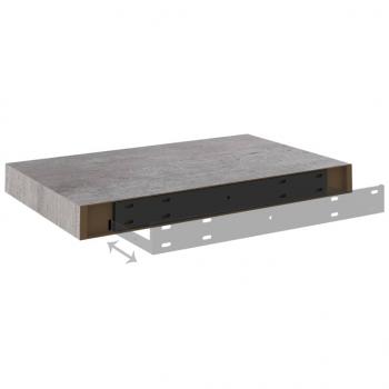 Schweberegale 4 Stk. Betongrau 40x23x3,8 cm MDF