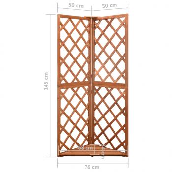 Eckspalier 50x50x145 cm Massivholz Tanne