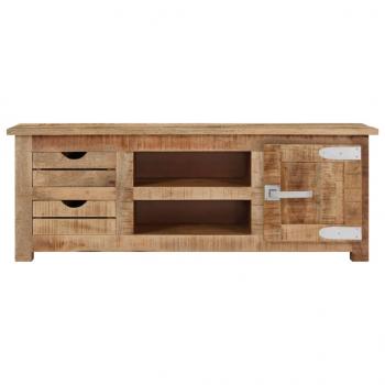 TV-Schrank 110x30x40 cm Raues Mangoholz