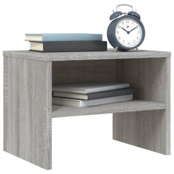 Nachttische 2 Stk. Grau Sonoma 40x30x30 cm Holzwerkstoff